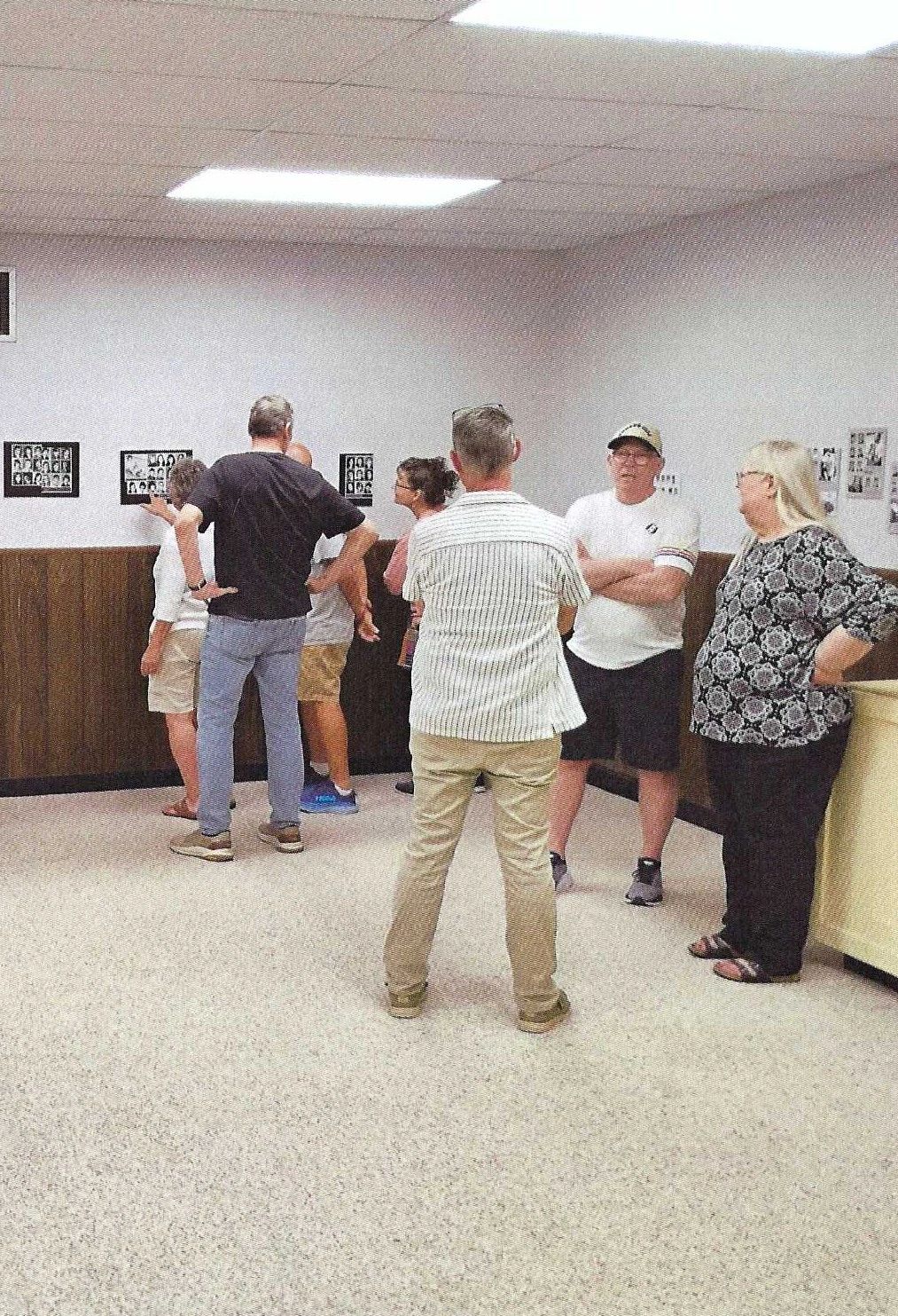 Group of people museum gathering event